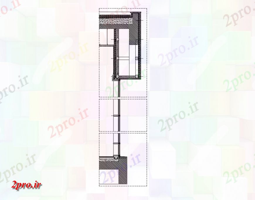 دانلود نقشه طراحی جزئیات ساختار پنجره میانوند ساختار شیشه ای جزئیات (کد148726)