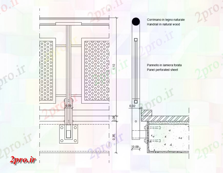 دانلود نقشه طراحی جزئیات ساختار بخش نرده جان پناه ساختار جزئیات پنجره جزئیات  (کد148729)