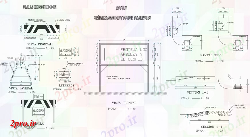 دانلود نقشه جزئیات پله و راه پله  نما و بخش طرحی آسفالت  (کد148784)