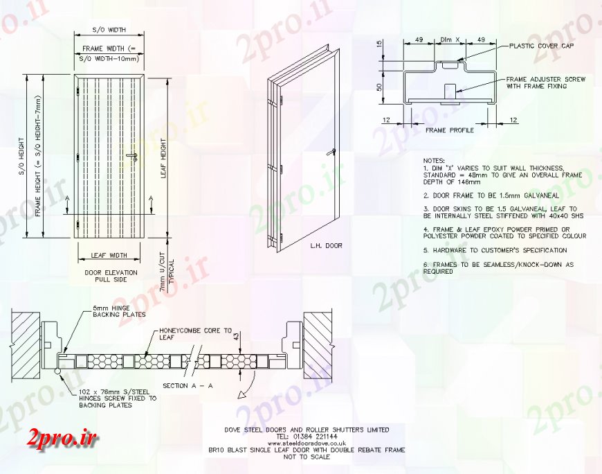 دانلود نقشه جزئیات طراحی در و پنجره   جزئیات نما درب و طرحی   (کد148795)