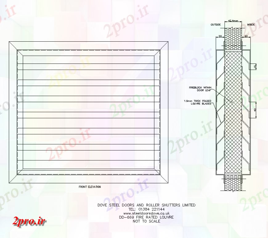 دانلود نقشه جزئیات طراحی در و پنجره  نما جزئیات رولر شاتر و طراحی (کد148805)