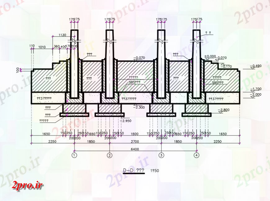 دانلود نقشه جزئیات ستون ساختار ستون کلاسیک جزئیات طراحی   (کد149070)