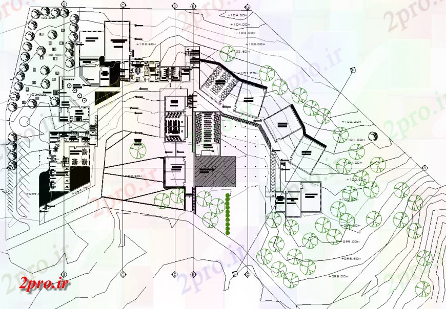 دانلود نقشه ساختمان اداری - تجاری - صنعتی ساختمان تجاری طراحی جزئیات (کد149209)