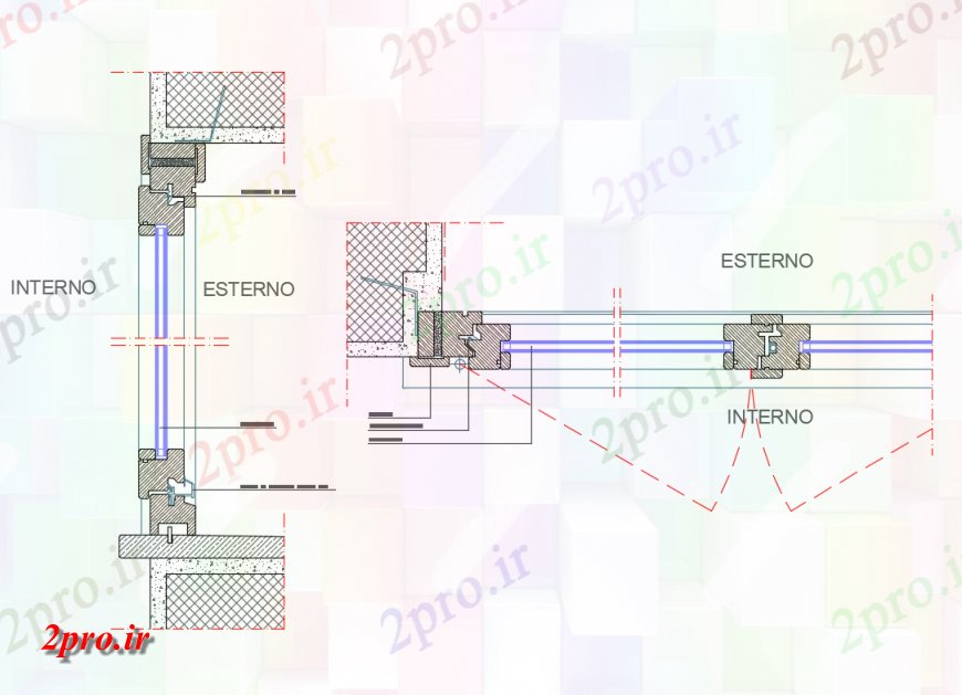 دانلود نقشه طراحی جزئیات ساختار چوبی ساختار پنجره درب نصب و راه اندازی جزئیات (کد149261)