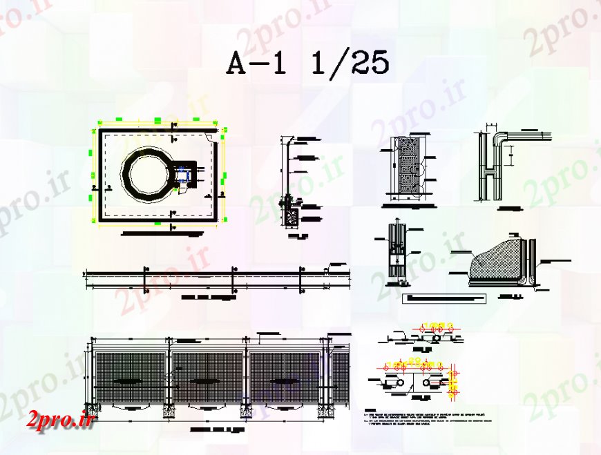 دانلود نقشه کارخانه صنعتی  ، کارگاه نما جزئیات اتاق و طراحی  دو بعدی   (کد149368)