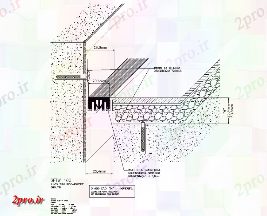 دانلود نقشه جزئیات ستون جزئیات دیوار و ستون بخش مشترک  (کد149404)