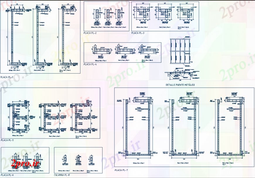 دانلود نقشه طراحی جزئیات ساختار جزئیات طرحی دال (کد149429)