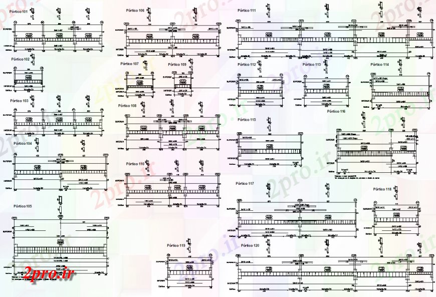 دانلود نقشه طراحی جزئیات تقویت کننده یک پرتو بخش طرحی  چیدمان (کد149586)