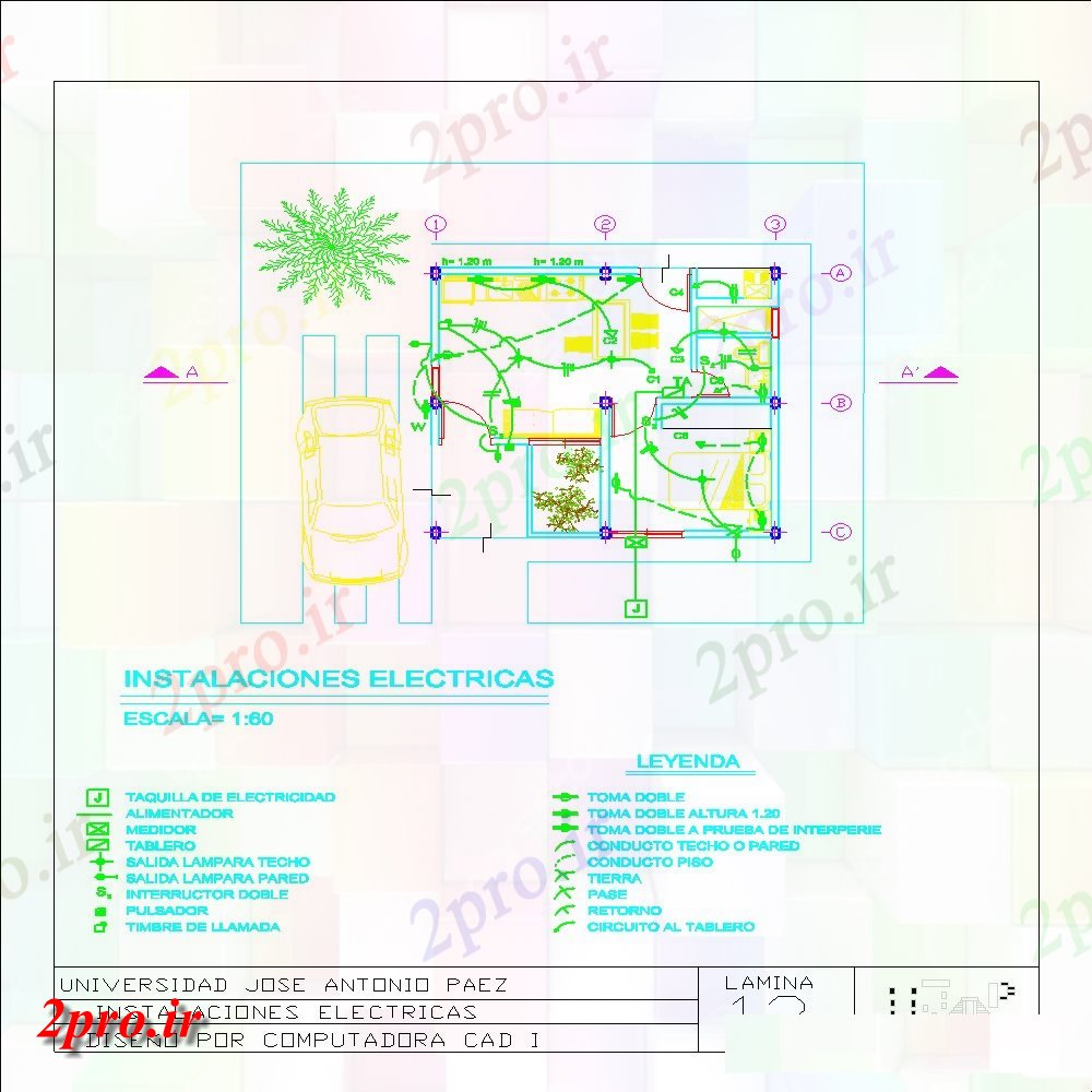 دانلود نقشه مسکونی  ، ویلایی ، آپارتمان  یکی BHK طرحی نما جزئیات آپارتمان   مسکن دو بعدی   (کد149751)