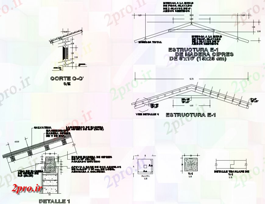 دانلود نقشه طراحی جزئیات تقویت کننده سقف از فلز بخش طرحی جزئیات (کد149852)