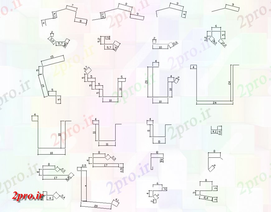 دانلود نقشه طراحی جزئیات تقویت کننده کالامین در طرحی پوشش  تسطیح اتوکد (کد149868)