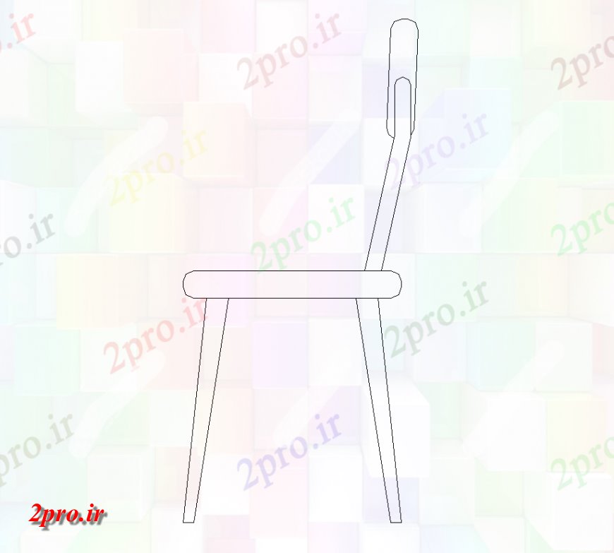دانلود نقشه میز و صندلی آرامش بخش صندلی نشسته نما جزئیات  دو بعدی   (کد149883)