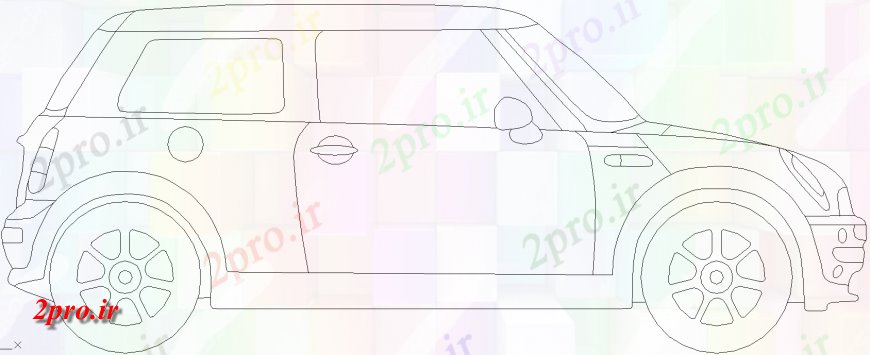 دانلود نقشه بلوک وسایل نقلیه چهار چرخ خودرو طرحی جزئیات (کد149901)