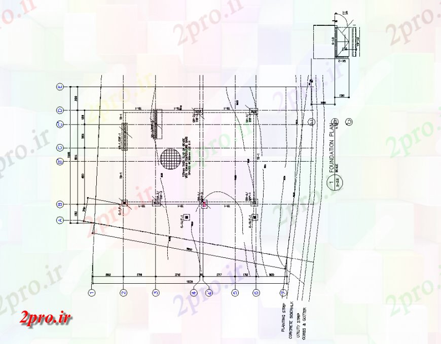 دانلود نقشه طراحی اتوکد پایه پایه و اساس شکل انداختن   (کد149917)