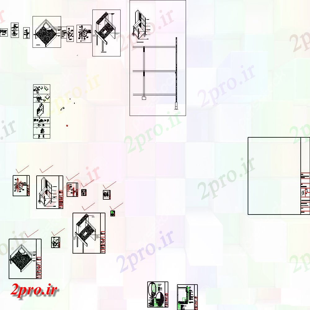 دانلود نقشه طراحی جزئیات تقویت کننده برنامه و ایزومتریک پیش ساخت  (کد150004)