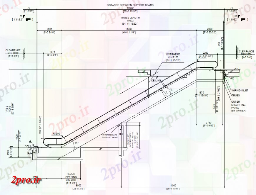 دانلود نقشه تاسیسات برق پله مکانیک بخش طرحی  (کد150046)