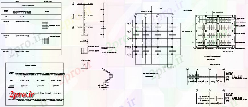 دانلود نقشه ساختمان اداری - تجاری - صنعتی ساختاری و معماری طرحی جزئیات (کد150176)