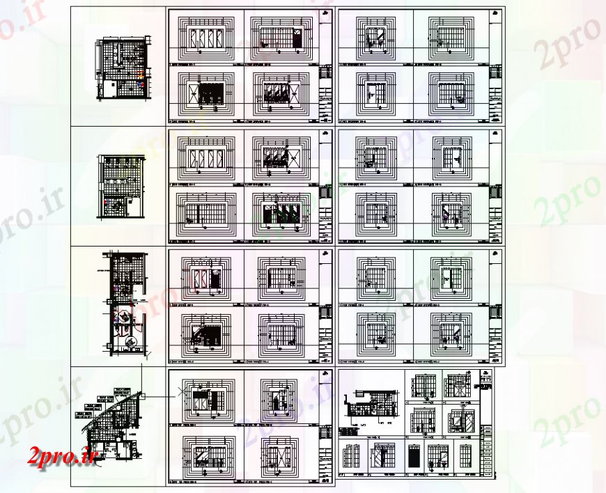 دانلود نقشه مسکونی ، ویلایی ، آپارتمان نمای بالای طرحی خانه جزئیات 11 در 17 متر (کد150220)