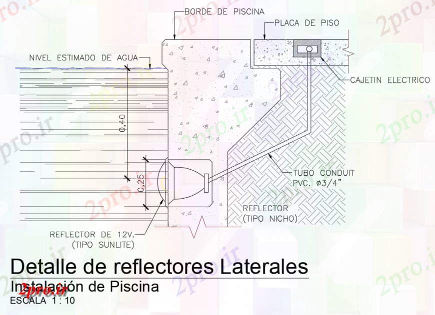 دانلود نقشه طراحی جزئیات ساختار جزئیات جانبی رفلکتورها نصب و راه اندازی ساختار (کد150292)