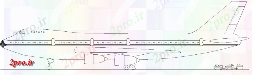 دانلود نقشه بلوک وسایل نقلیه طرحی های تهویه هواپیما با جزئیات (کد150368)