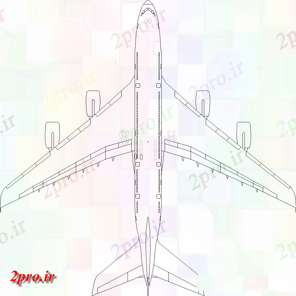 دانلود نقشه بلوک وسایل نقلیه طرحی هوا هواپیما جزئیات (کد150377)
