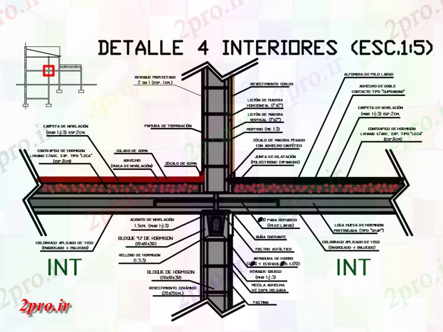 دانلود نقشه طراحی جزئیات ساختار ساختار داخلی چند سازنده جزئیات طراحی   (کد150437)