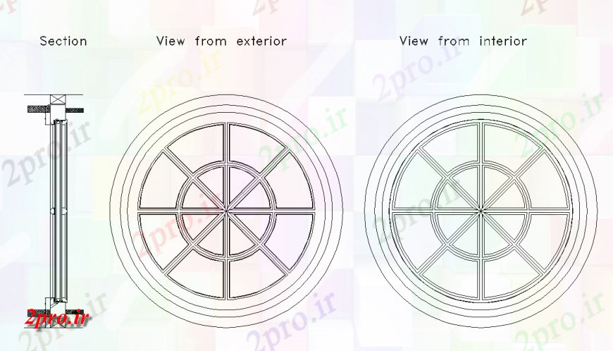 دانلود نقشه جزئیات طراحی در و پنجره  گرد پنجره نما جزئیات  دو بعدی  بلوک   (کد150547)