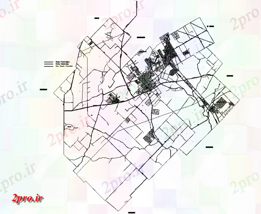 دانلود نقشه جزئیات پروژه های معماری عمومی طرحی یک شهر با یک جزئیات (کد150585)