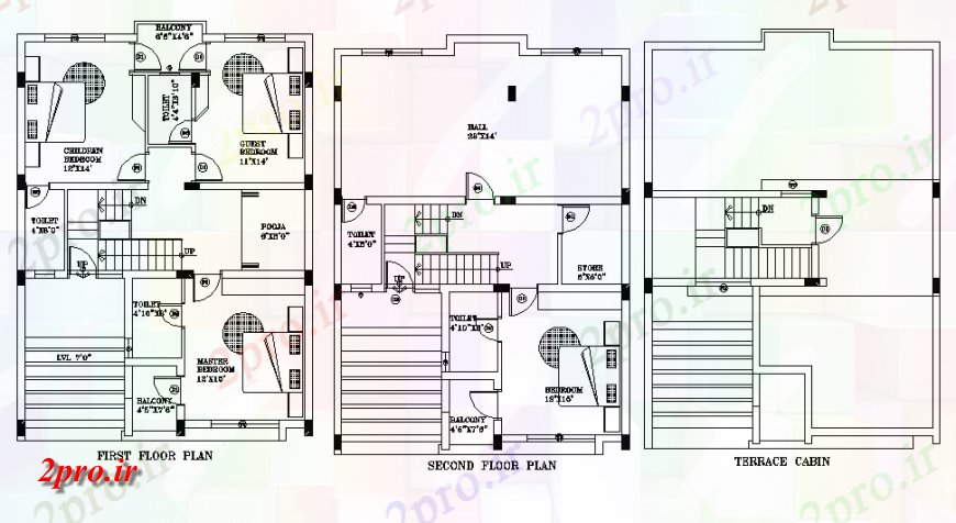 دانلود نقشه مسکونی  ، ویلایی ، آپارتمان  طبقه اول به خانه تراس طرحی  چیدمان (کد150720)
