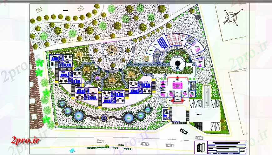 دانلود نقشه هتل - رستوران - اقامتگاه هتل پنج ستاره توریستی محوطه سازی ساختار طراحی جزئیات 5 در 10 متر (کد150739)