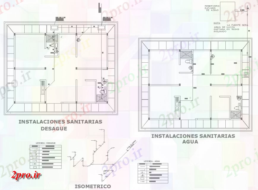 دانلود نقشه حمام مستر Sanitaria طرحی جزئیات 10 در 13 متر (کد150796)