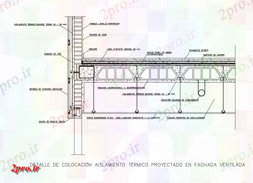 دانلود نقشه طراحی جزئیات ساختار معلق خانه سقف کاذب ساختار سازنده جزئیات (کد150800)