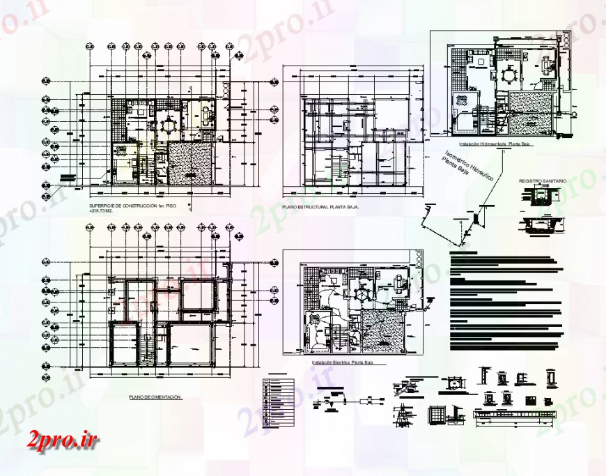 دانلود نقشه ساختمان اداری - تجاری - صنعتی ساختمان اداری نما جزئیات دو بعدی طرحی نظر طرحی و بخش 13 در 15 متر (کد150852)