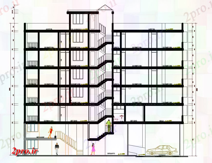 دانلود نقشه مسکونی  ، ویلایی ، آپارتمان  نما آپارتمان   با طراحی معماری (کد150935)