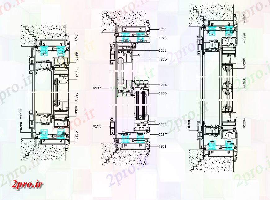 دانلود نقشه  جزئیات آسانسور و    بلوک ماشین آلات   طرحی  (کد150999)