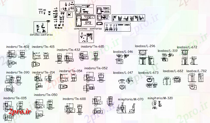 دانلود نقشه بلوک های بهداشتی انواع مختلف از بلوک بهداشتی طراحی  (کد151039)