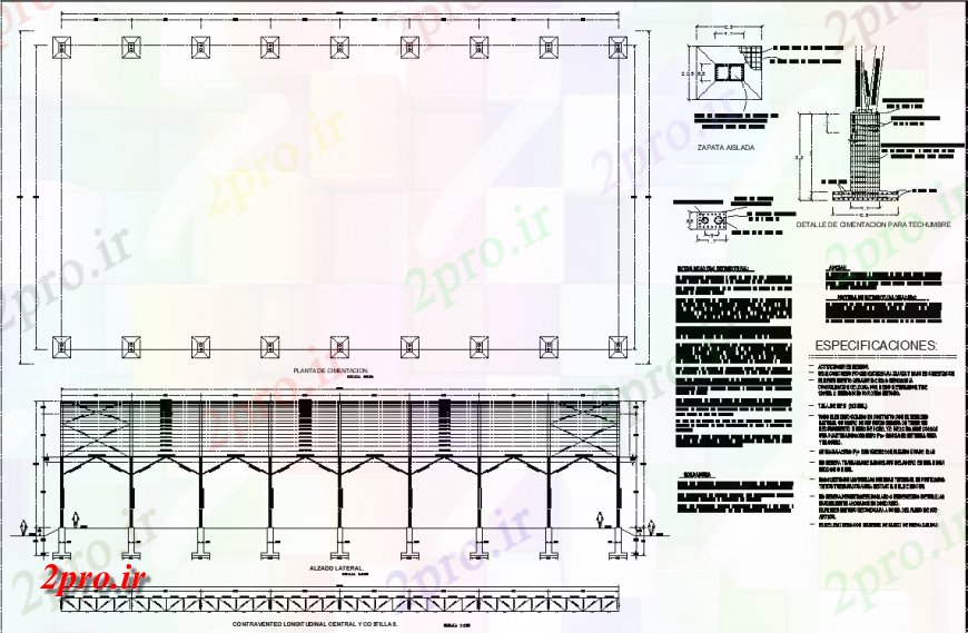 دانلود نقشه طراحی جزئیات ساختار طرحی سازه با یک  با شرح و  (کد151078)