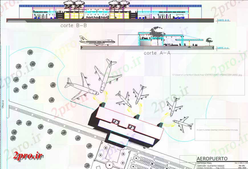 دانلود نقشه فرودگاه طرحی فرودگاه با یک جزئیات (کد151084)