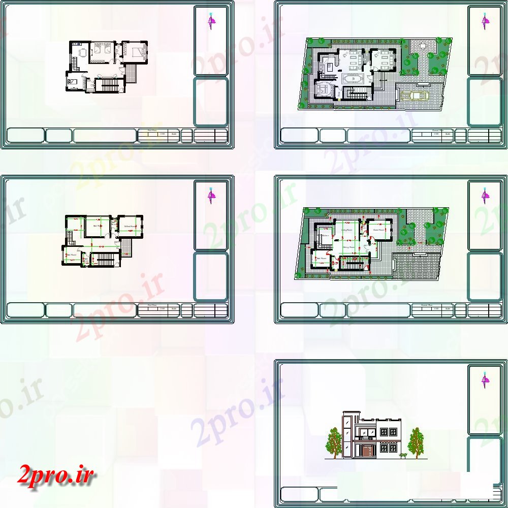 دانلود نقشه مسکونی  ، ویلایی ، آپارتمان  طرحی خانه با جزئیات و (کد151104)