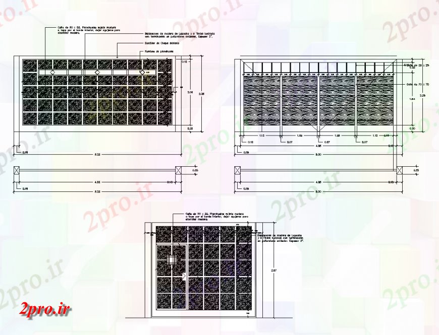 دانلود نقشه طراحی جزئیات ساختار کج طرحی دروازه  دو بعدی   (کد151146)