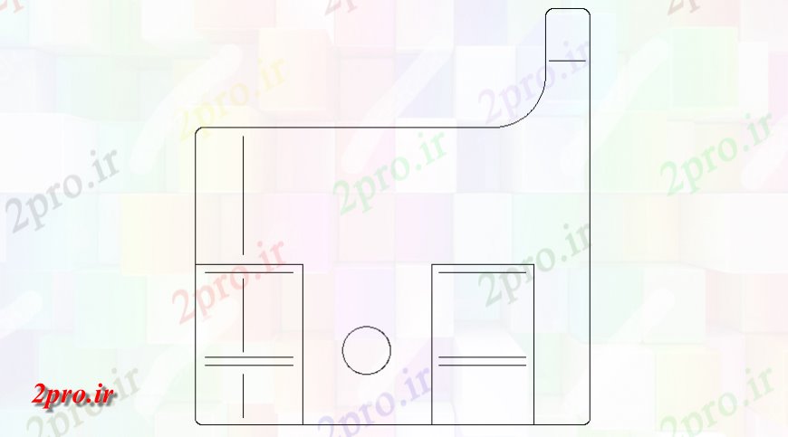 دانلود نقشه بلوک های بهداشتی آشپزخانه جزئیات سینک طراحی  (کد151196)