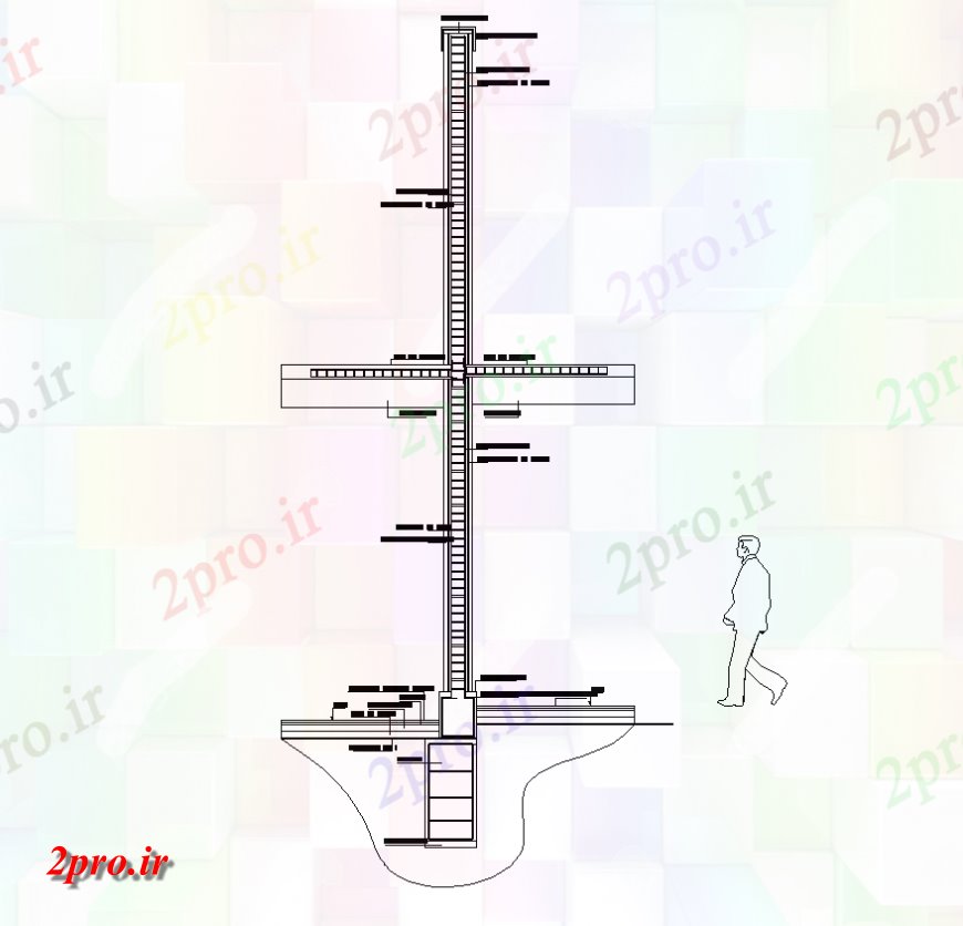 دانلود نقشه طراحی جزئیات ساختار دیوار طرحی بخش جزئیات  دو بعدی   (کد151268)