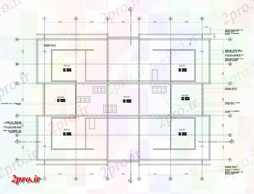 دانلود نقشه طراحی جزئیات تقویت کننده سقف خانه خط   (کد151443)