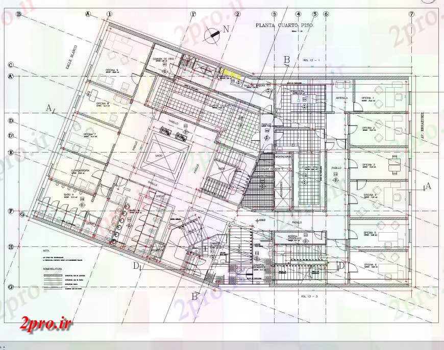 دانلود نقشه ساختمان اداری - تجاری - صنعتی تراس نوار تجاری طرحی ساختمان جزئیات 20 در 36 متر (کد151448)