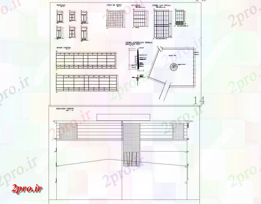 دانلود نقشه طراحی جزئیات تقویت کننده طرحی سقف و درب نما   (کد151464)
