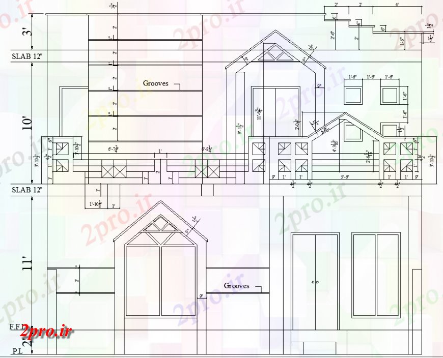 دانلود نقشه مسکونی  ، ویلایی ، آپارتمان  طرحی خانه با یک شرح از  (کد151480)