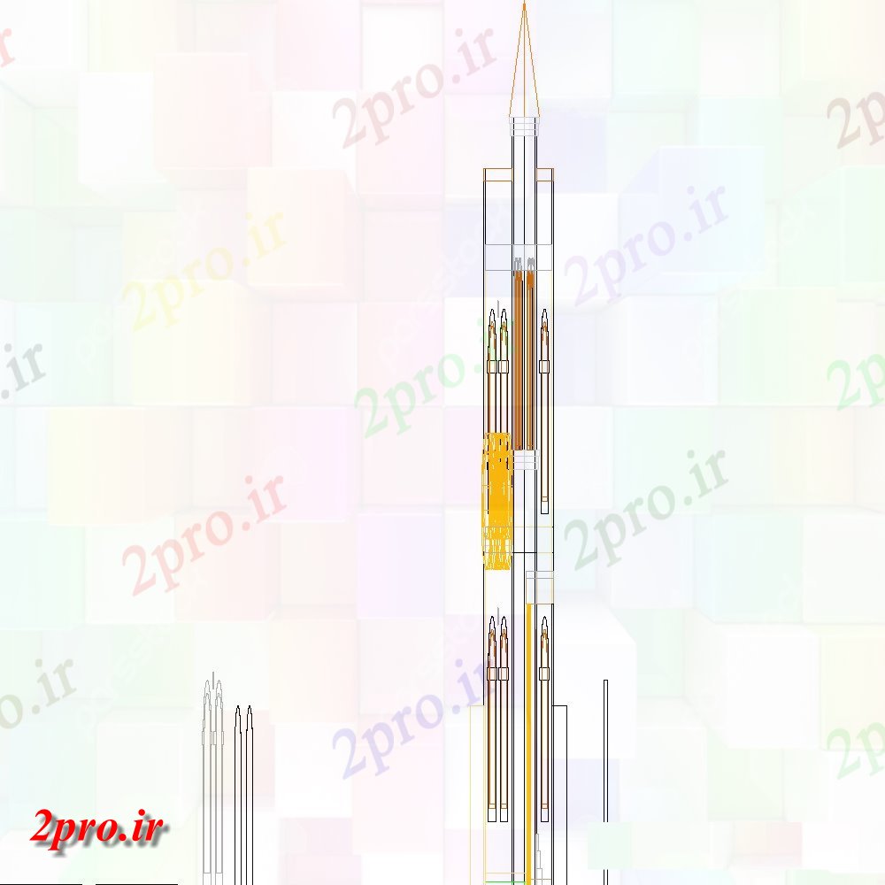 دانلود نقشه مسکونی  ، ویلایی ، آپارتمان  طرحی طبقه از منطقه محل اقامت با معماری    (کد151607)