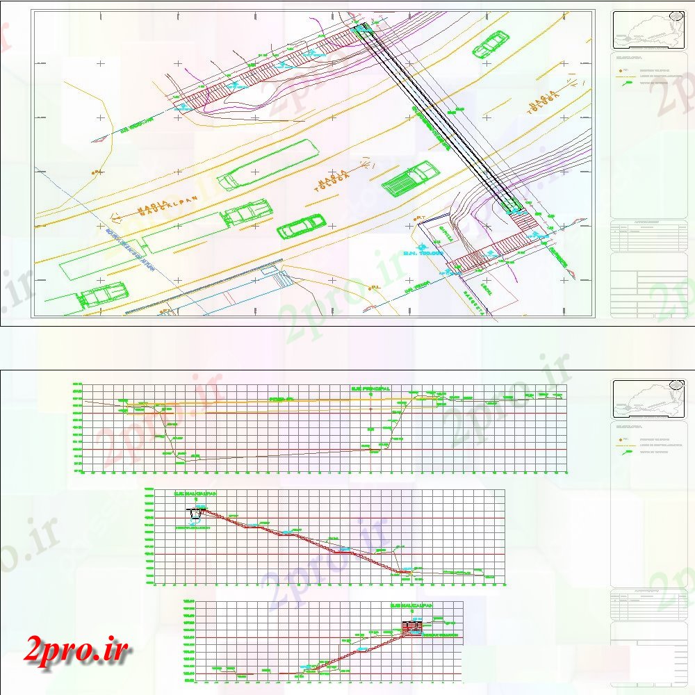 دانلود نقشه جزئیات پروژه های معماری عمومی عابر پیاده پل جزئیات طراحی  (کد151638)