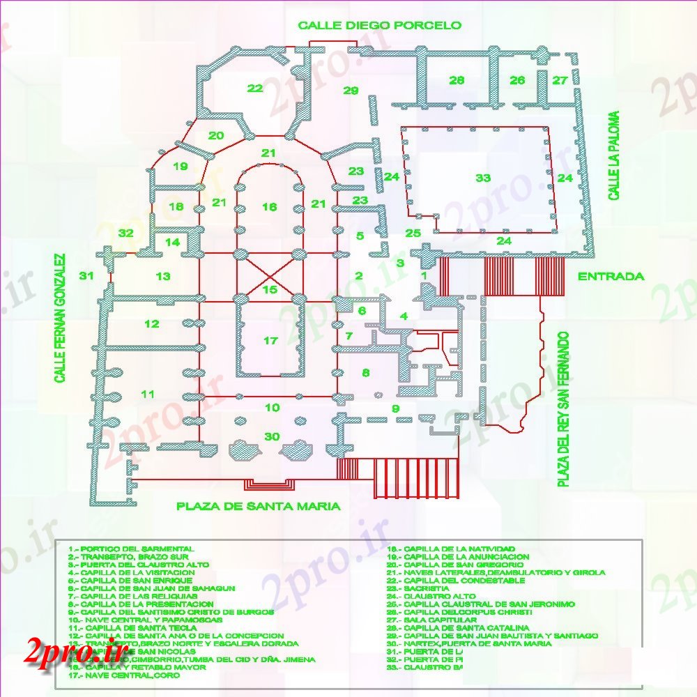 دانلود نقشه کلیسا - معبد - مکان مذهبی سنت ماری کلیسای جزئیات خودکار   (کد151816)