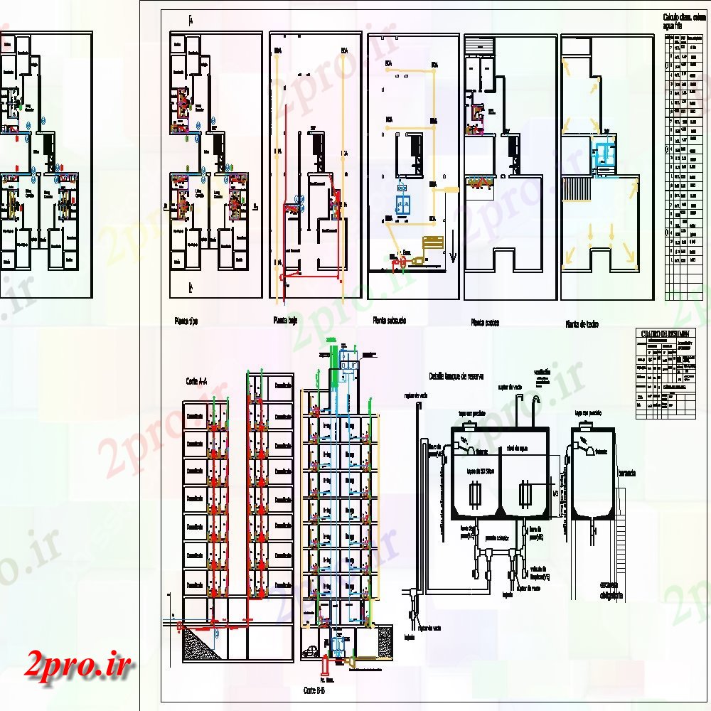 دانلود نقشه بلوک های بهداشتی این پروژه کامل تاسیسات در ساخت و ساز در نما (کد152048)